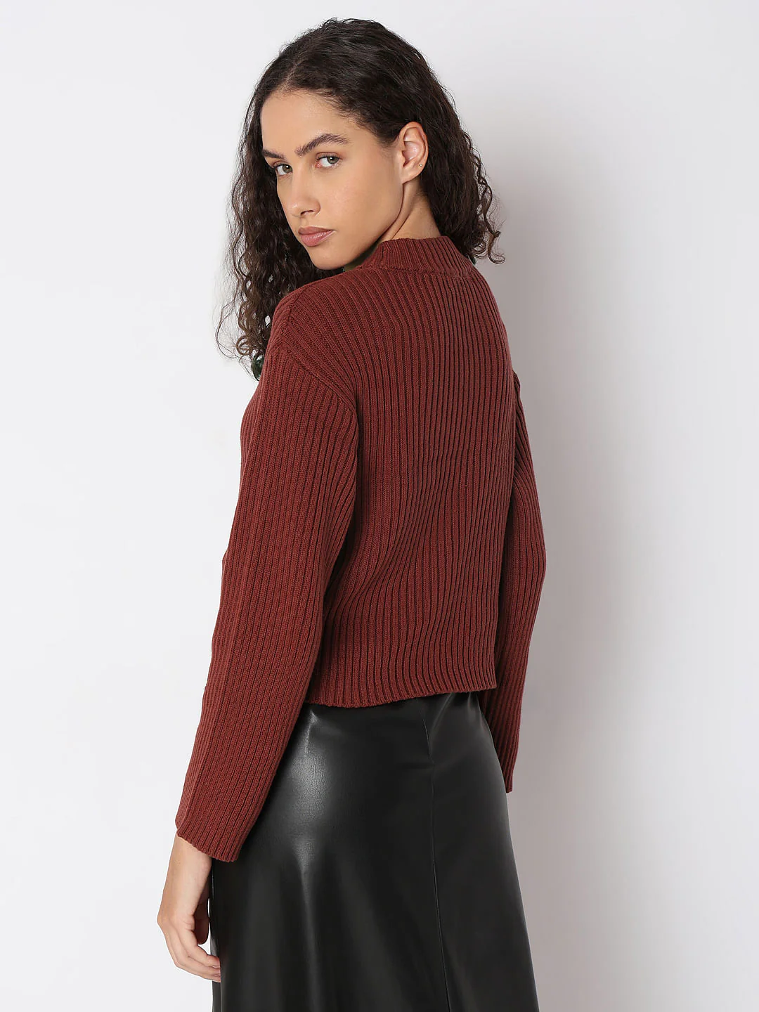 Brick Red Knitted Pullover - Image 4