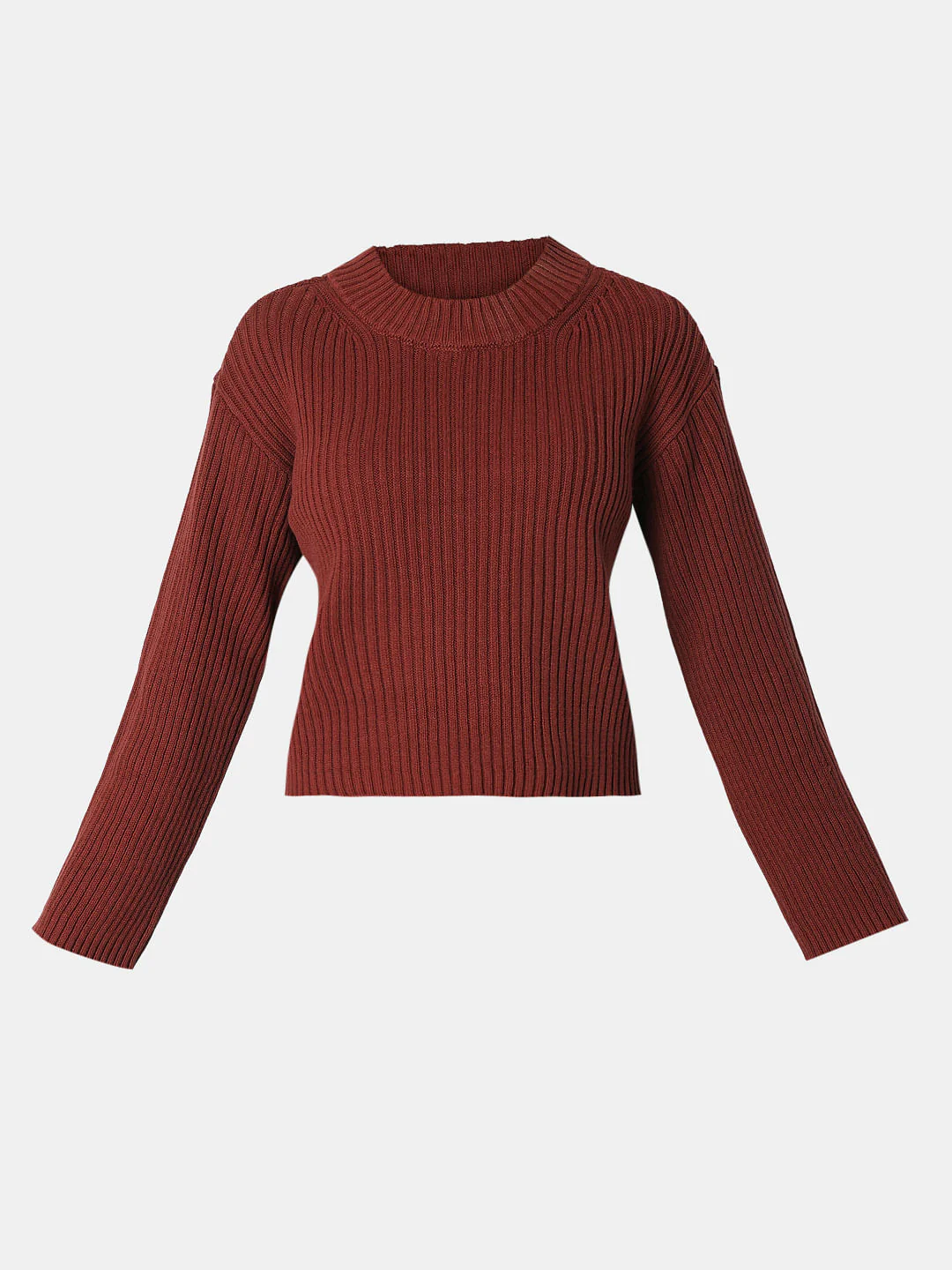 Brick Red Knitted Pullover - Image 7