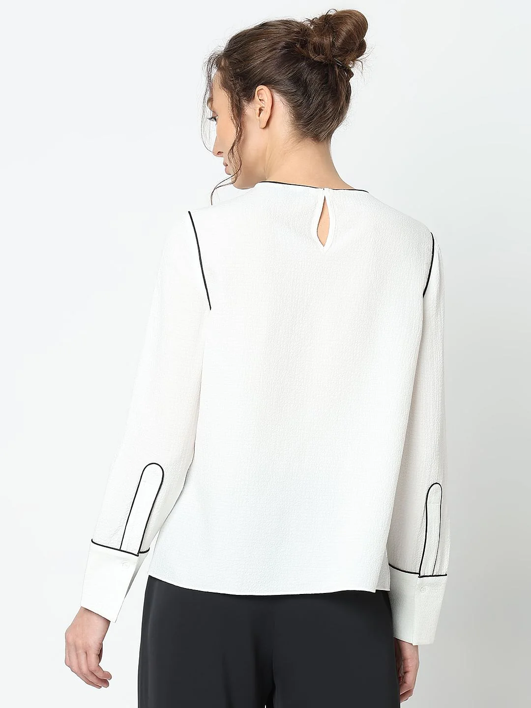White Full Sleeves Top - Image 4
