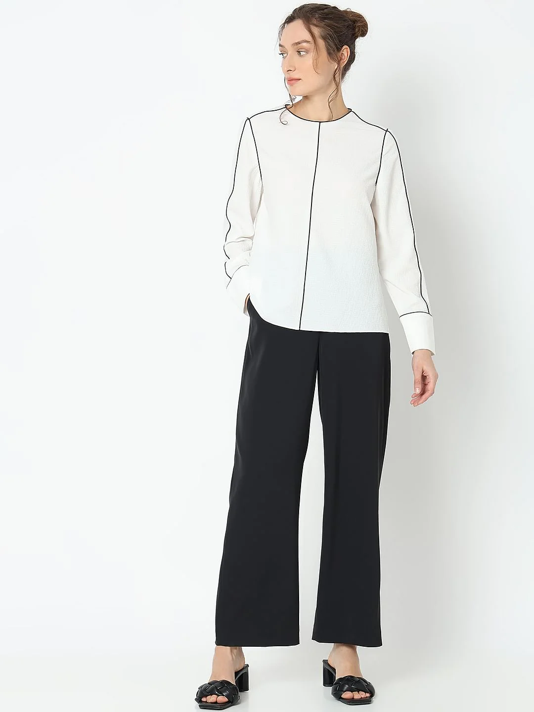 White Full Sleeves Top - Image 5