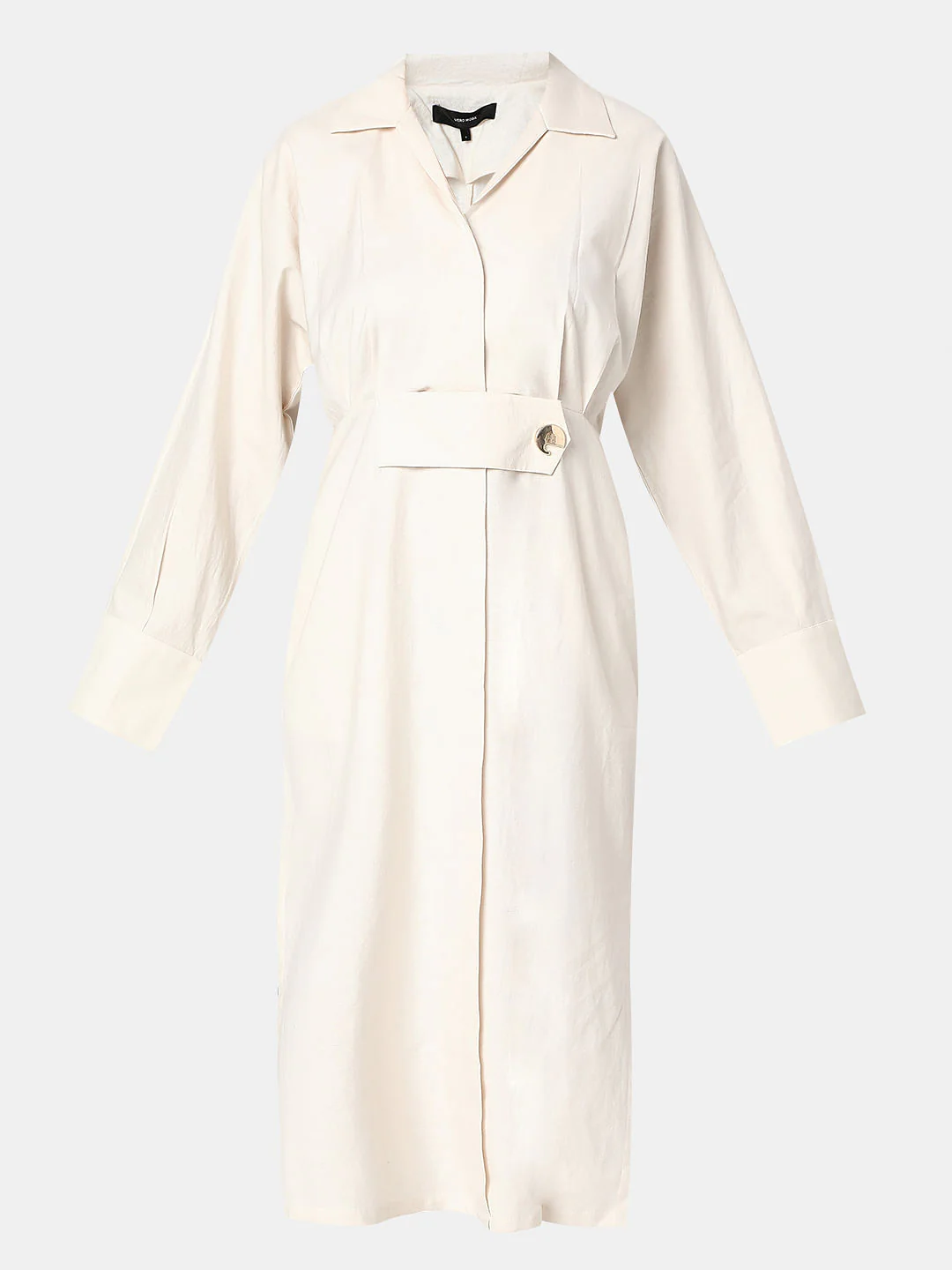 Off-White Midi Shirt Dress - Image 7