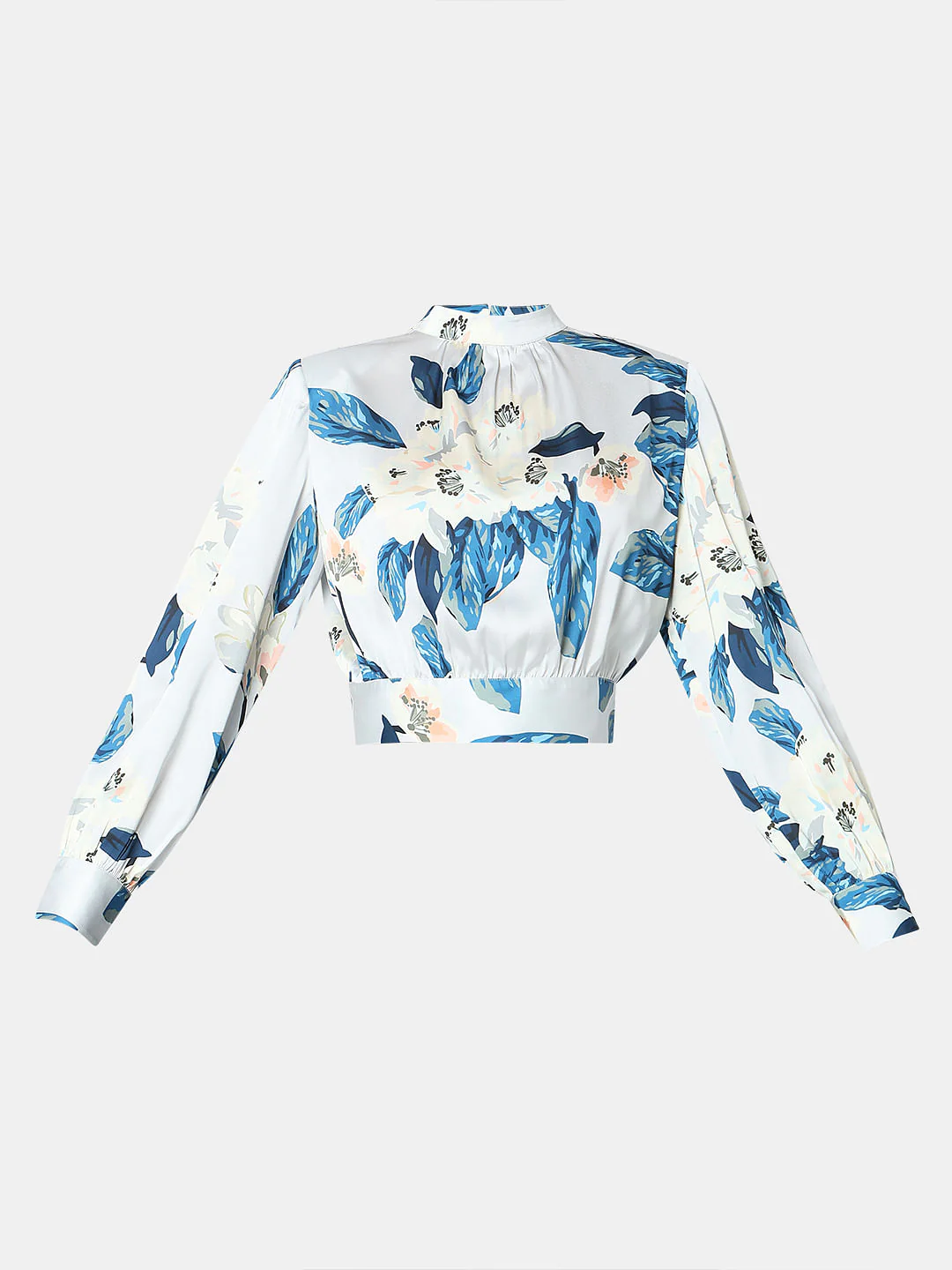 Blue Floral Print Top - Image 7