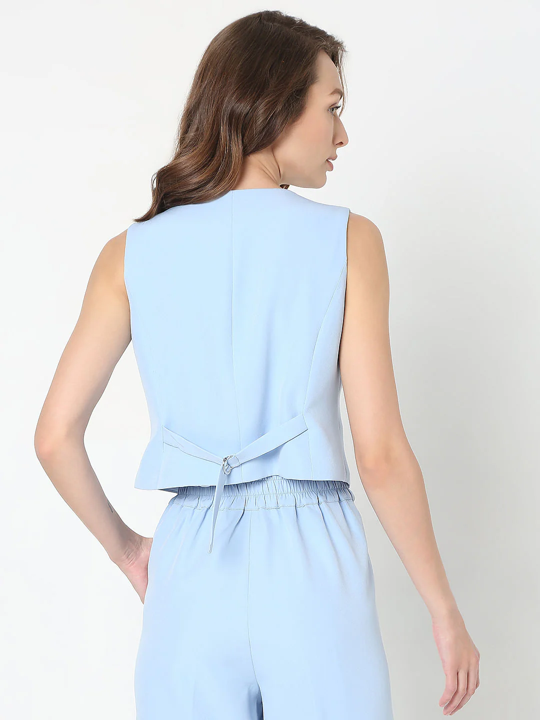 Blue Co-Ord Set Waistcoat - Image 4