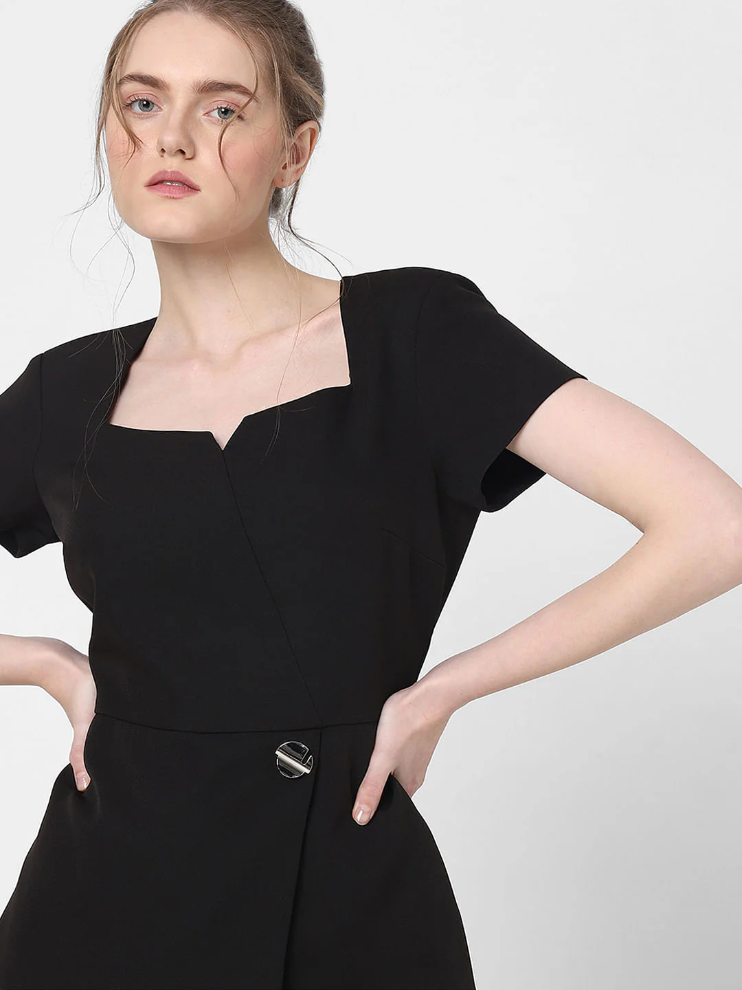 Black Peplum Fit Top - Image 8