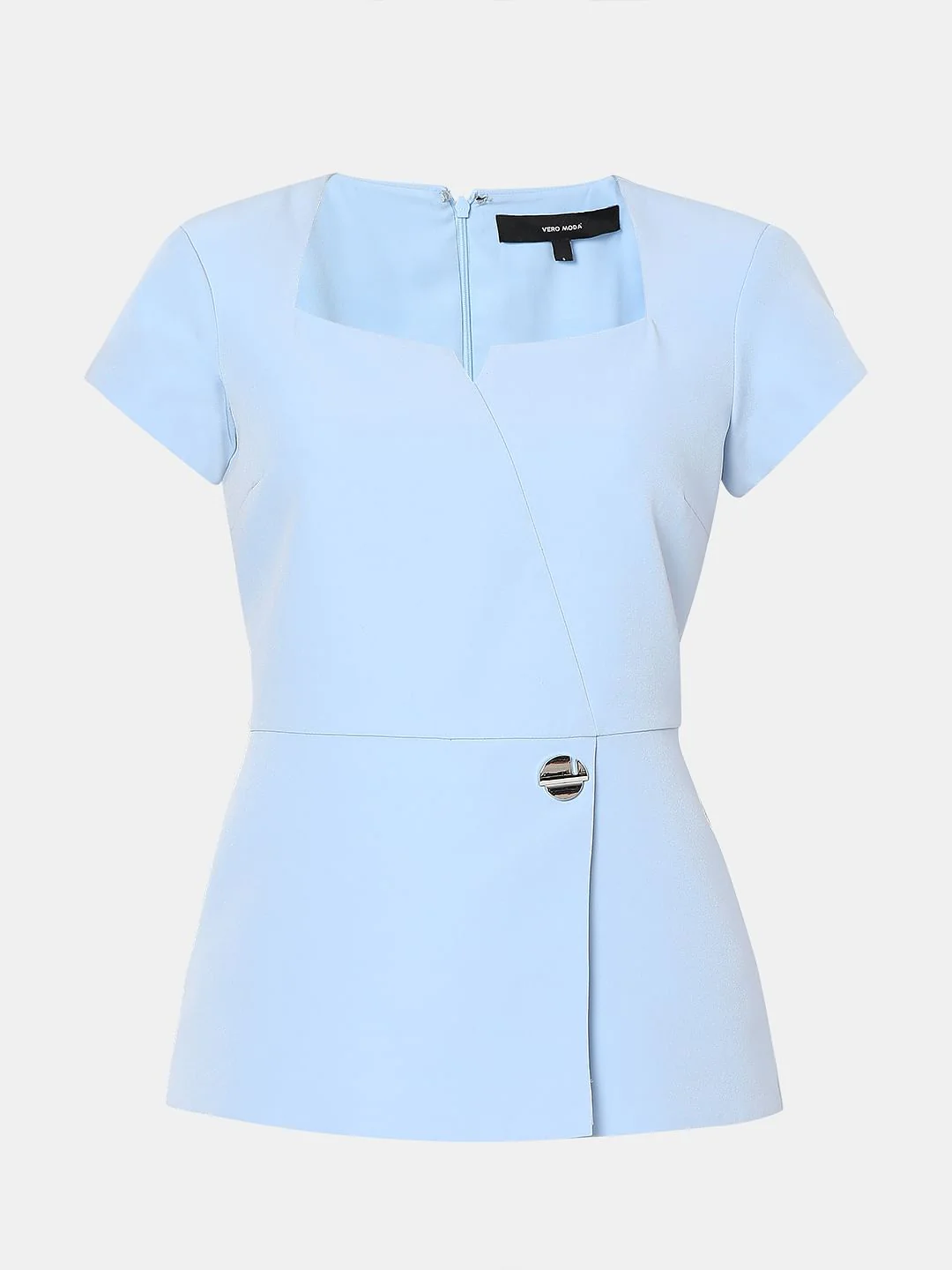 Blue Peplum Top - Image 7