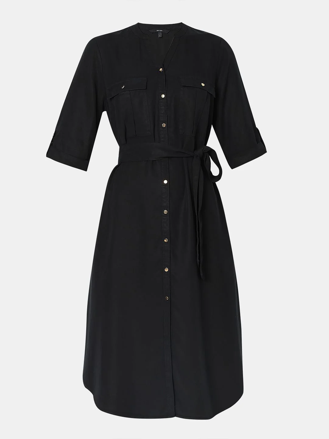 Black Utility Shirt Dress - Image 6