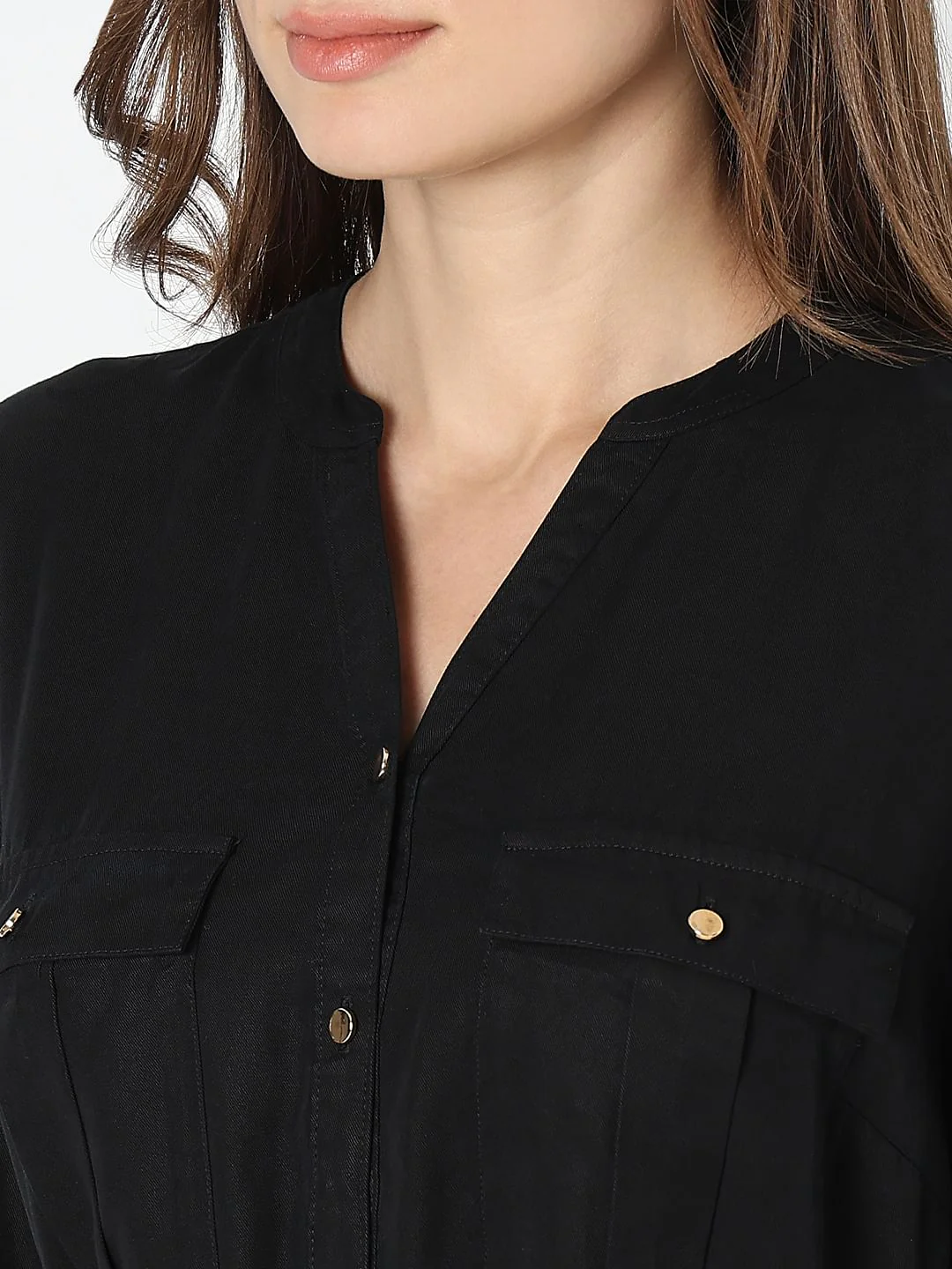 Black Utility Shirt Dress - Image 7