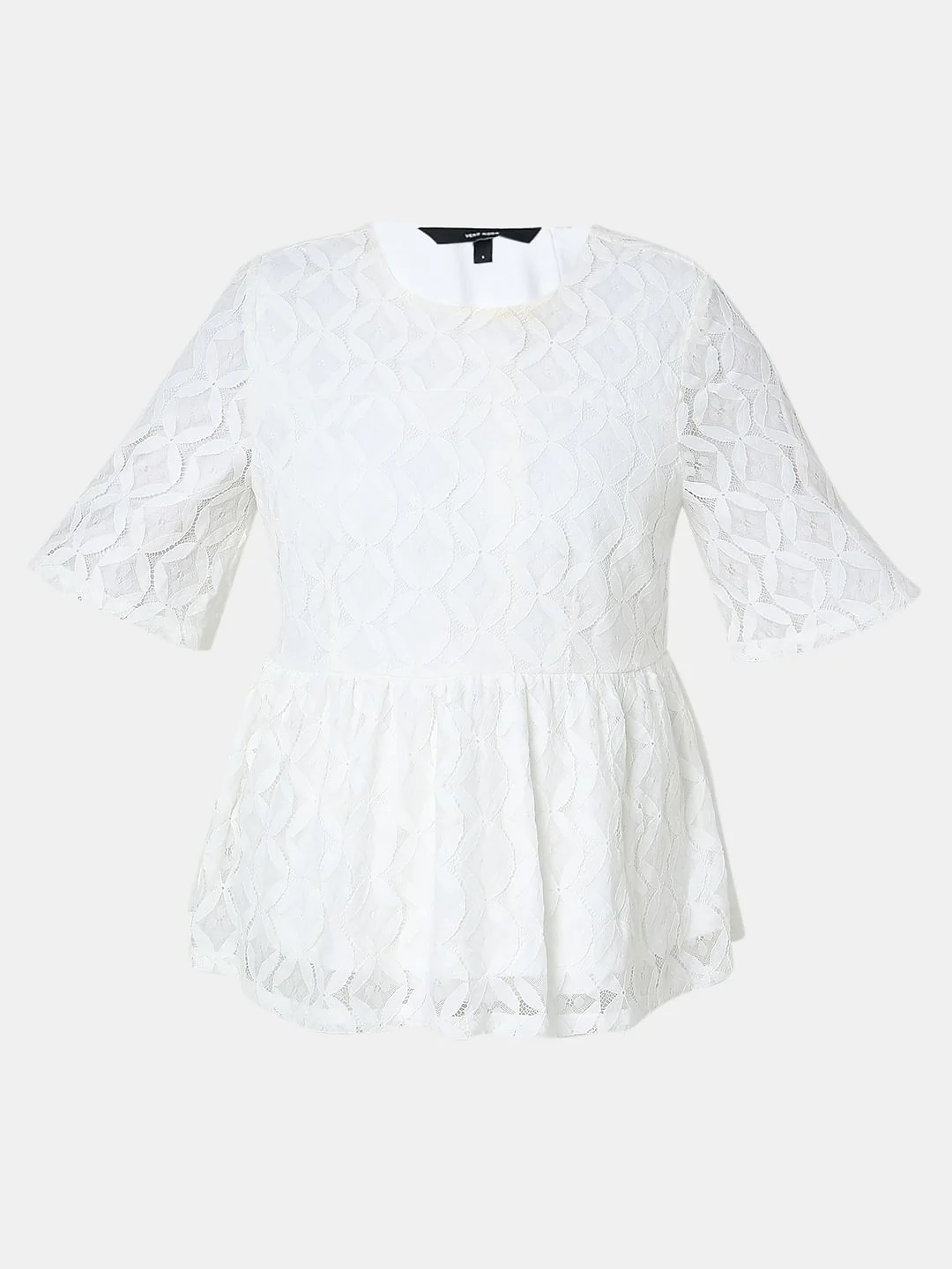 White Lace Ruffle Top - Image 7