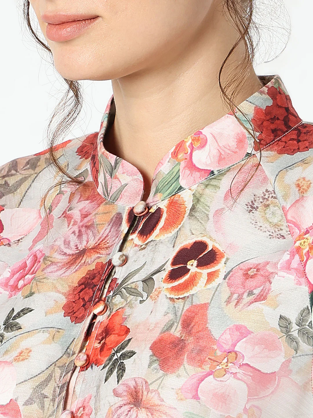 White Floral Print Top - Image 8