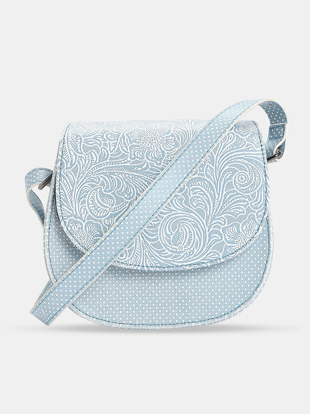 Light Blue Printed Sling Bag - Image 2
