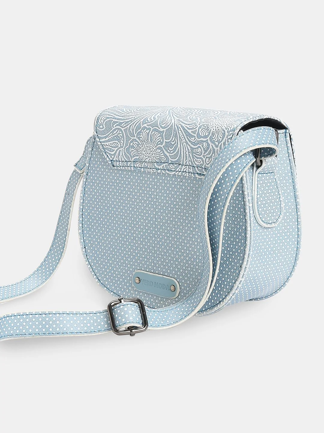 Light Blue Printed Sling Bag - Image 5