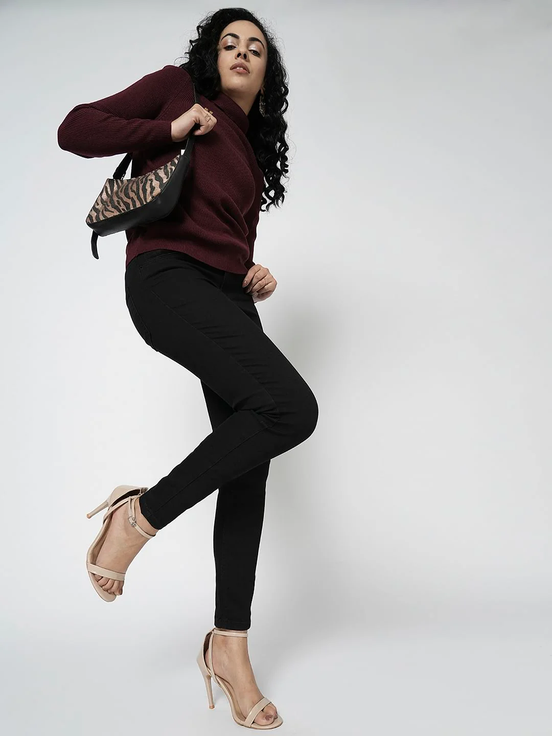 I.Scenery By Vero Moda Black Mid Rise Wendy Skinny Fit Jeans - Image 5