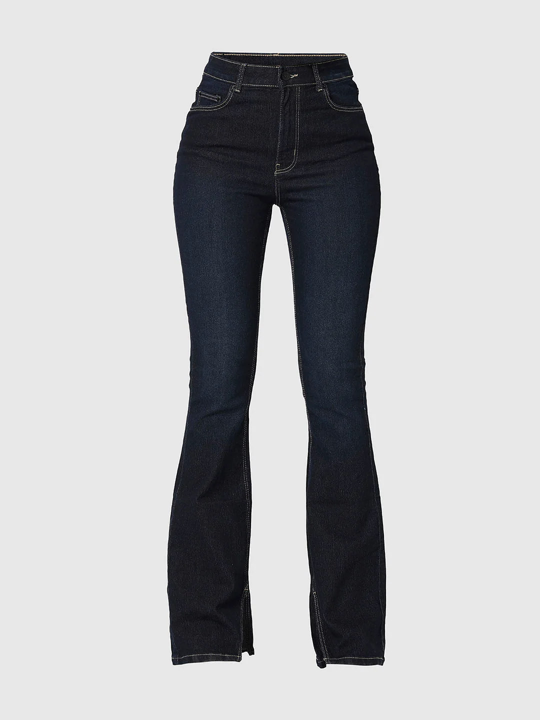 I.Scenery By Vero Moda Dark Blue High Rise Bootcut Jeans - Image 7