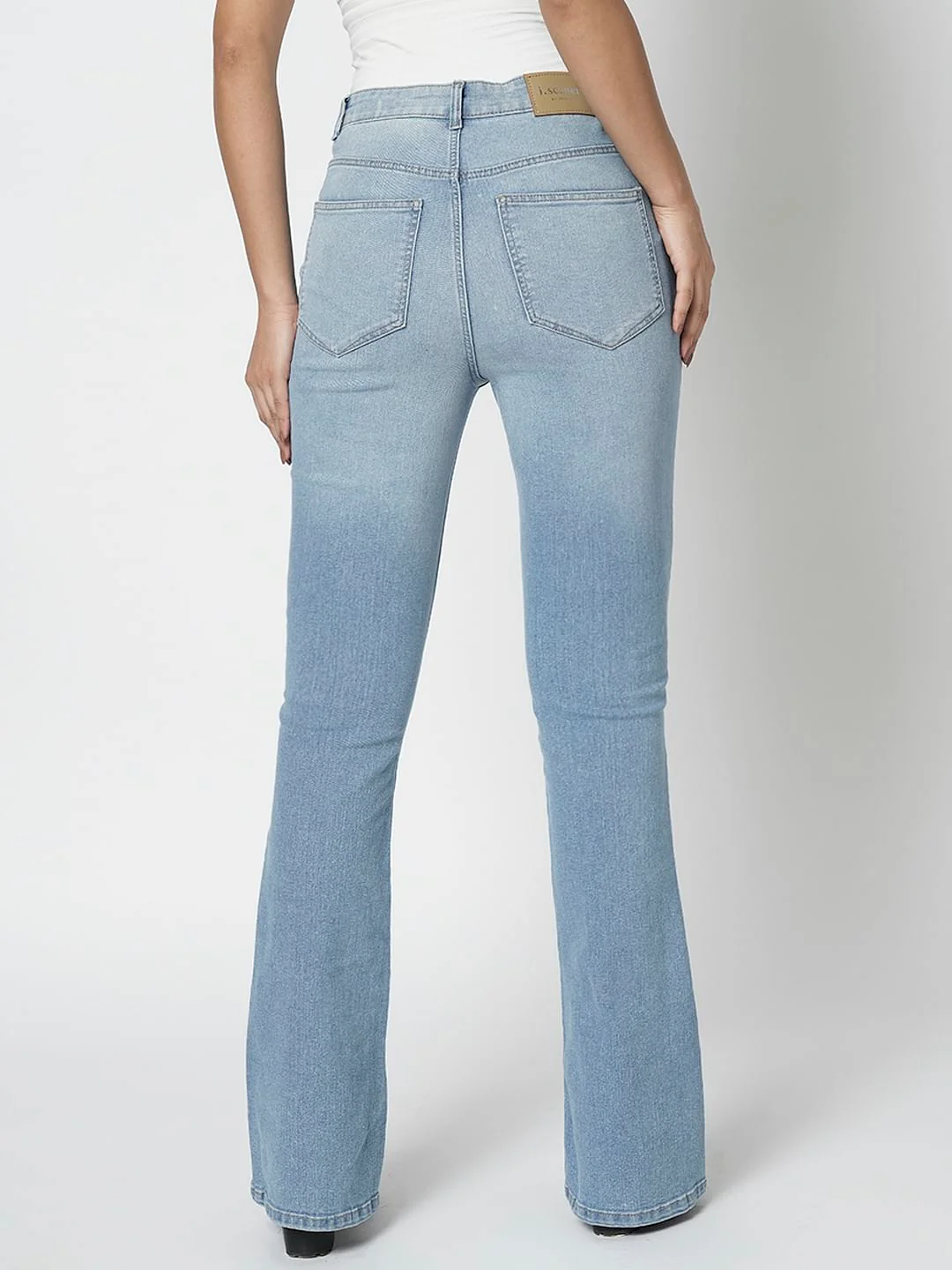 I.Scenery By Vero Moda Light Blue High Rise Petra Bootcut Jeans - Image 4
