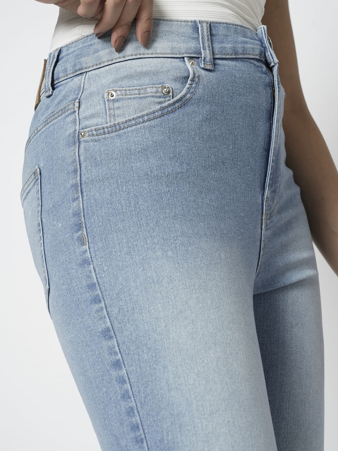 I.Scenery By Vero Moda Light Blue High Rise Petra Bootcut Jeans - Image 6