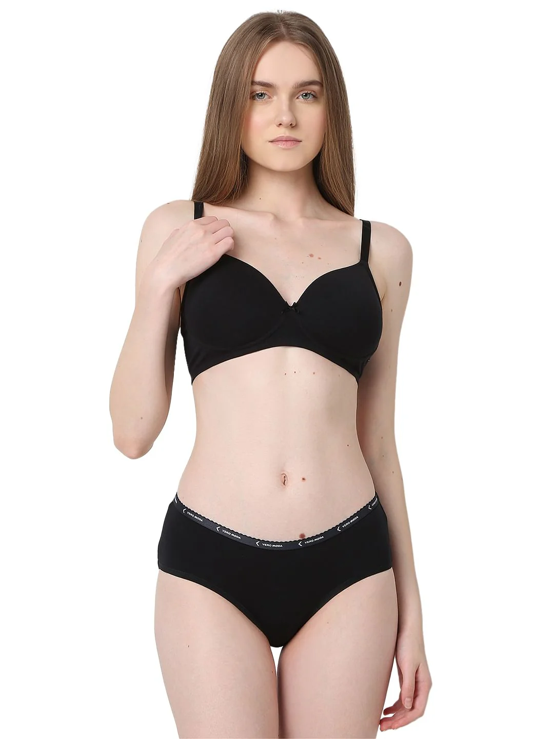 Intimates Black Full Coverage Padded Non-Wired Bra - Image 2