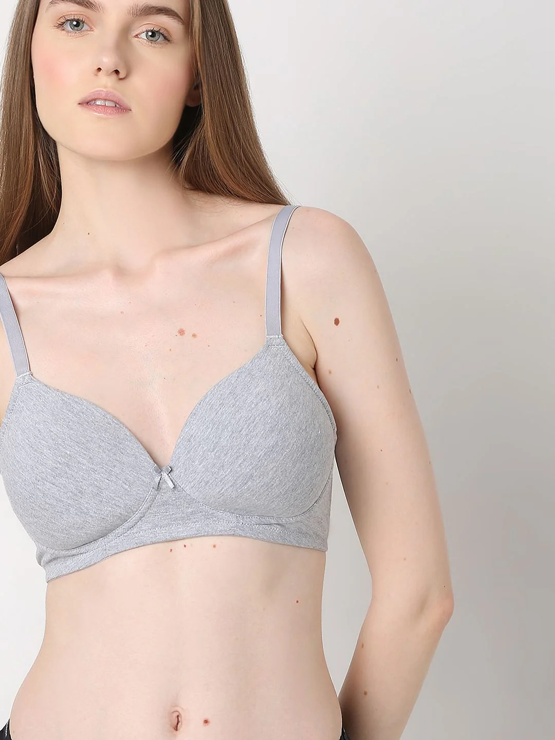 Intimates Grey Full Coverage Padded Non-Wired Bra - Image 5