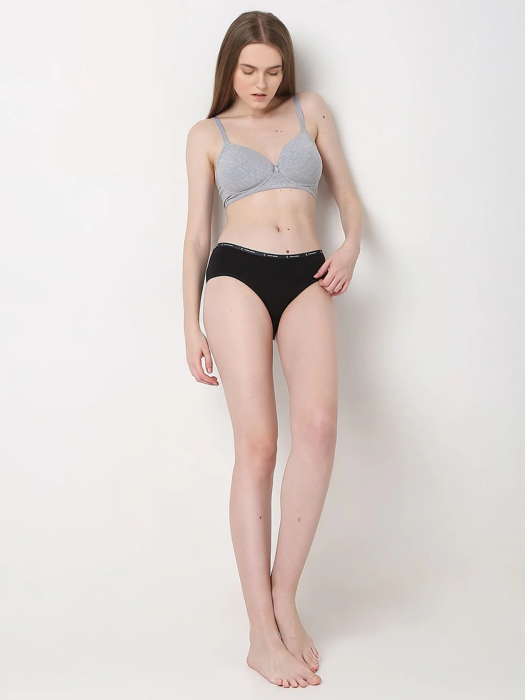 Intimates Grey Full Coverage Padded Non-Wired Bra - Image 6