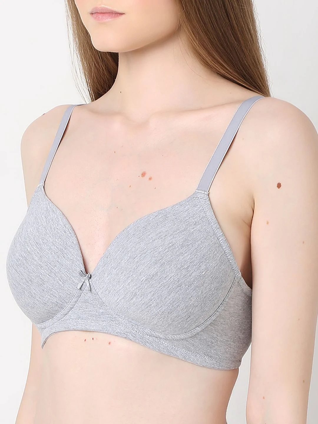 Intimates Grey Full Coverage Padded Non-Wired Bra - Image 8
