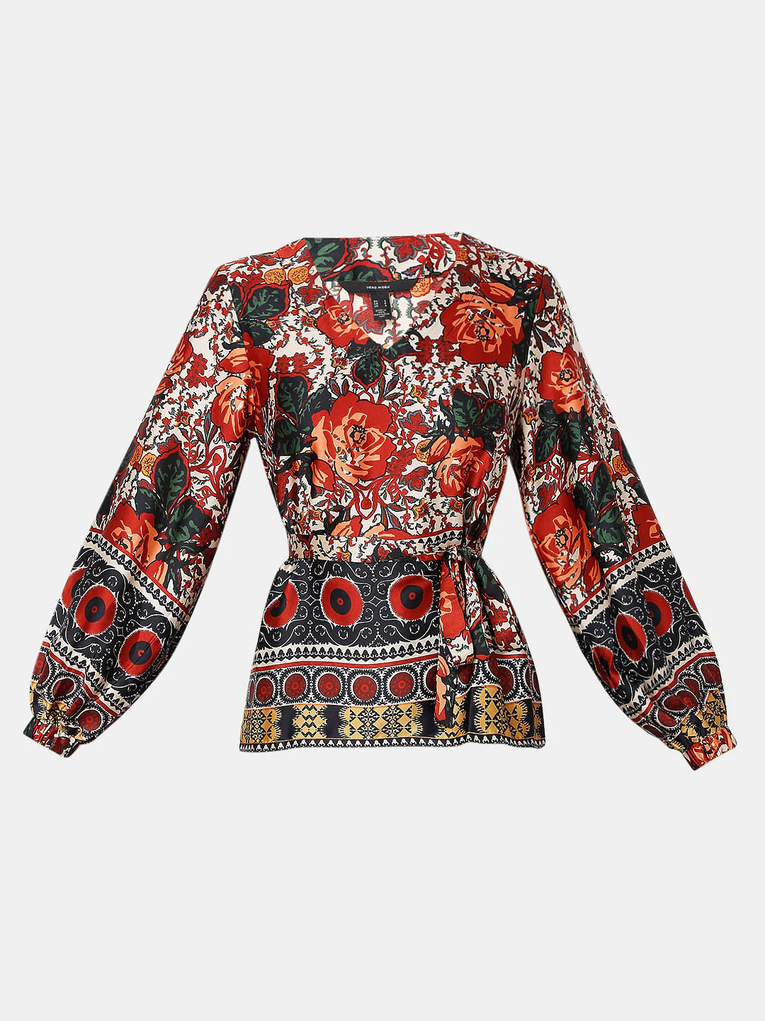Brown Floral Print Top - Image 7