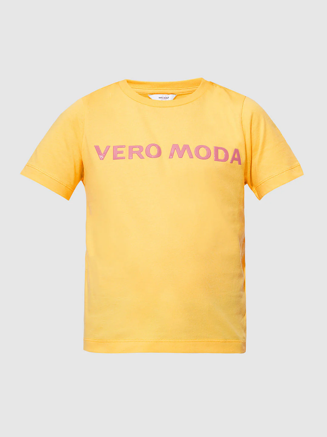 Girls Yellow Logo Print Cotton T-Shirt - Image 6