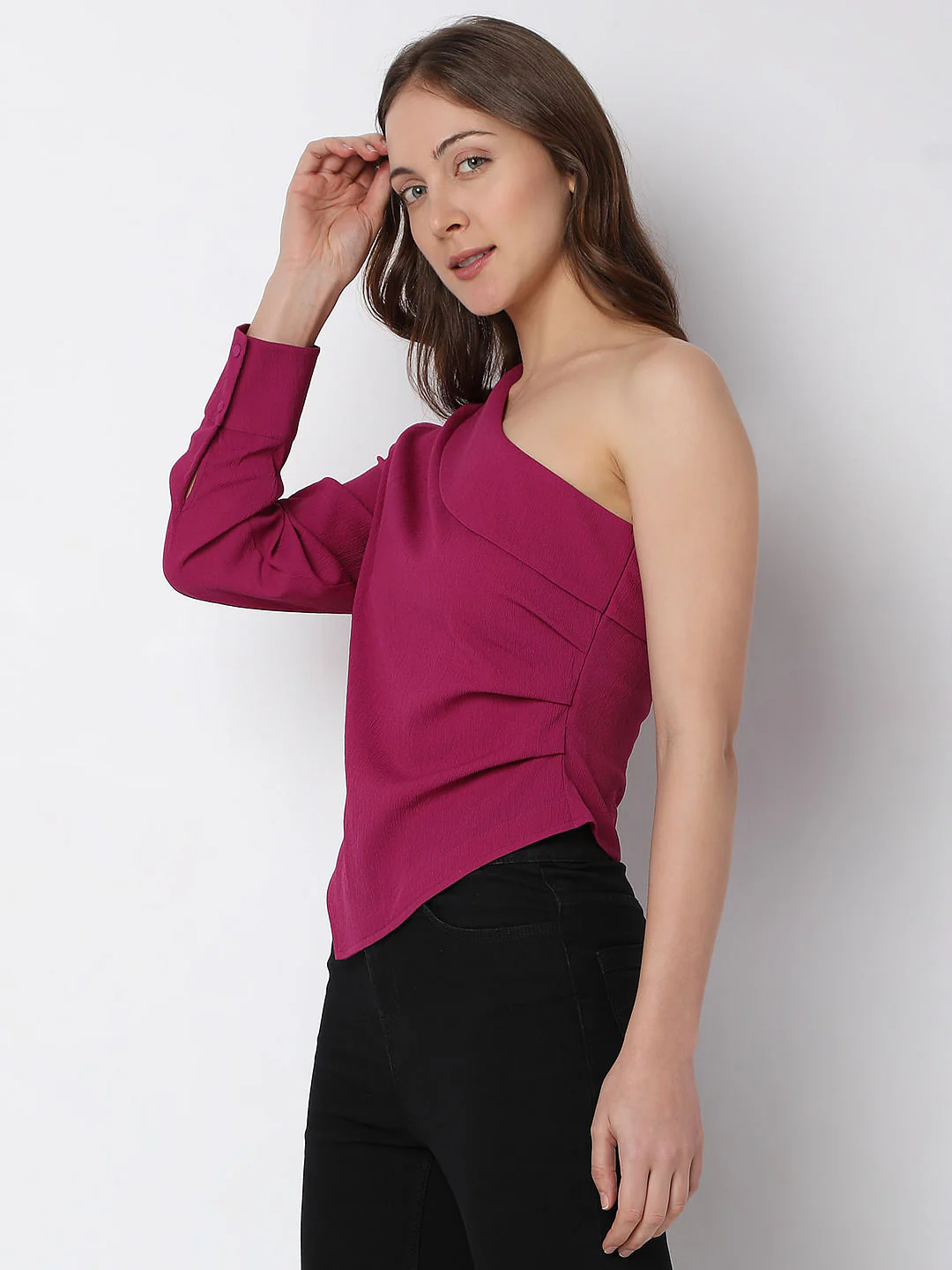 Pink One-Shoulder Top - Image 3