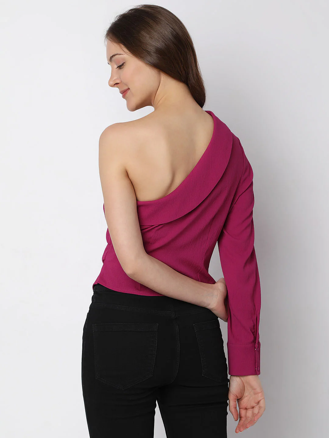Pink One-Shoulder Top - Image 4