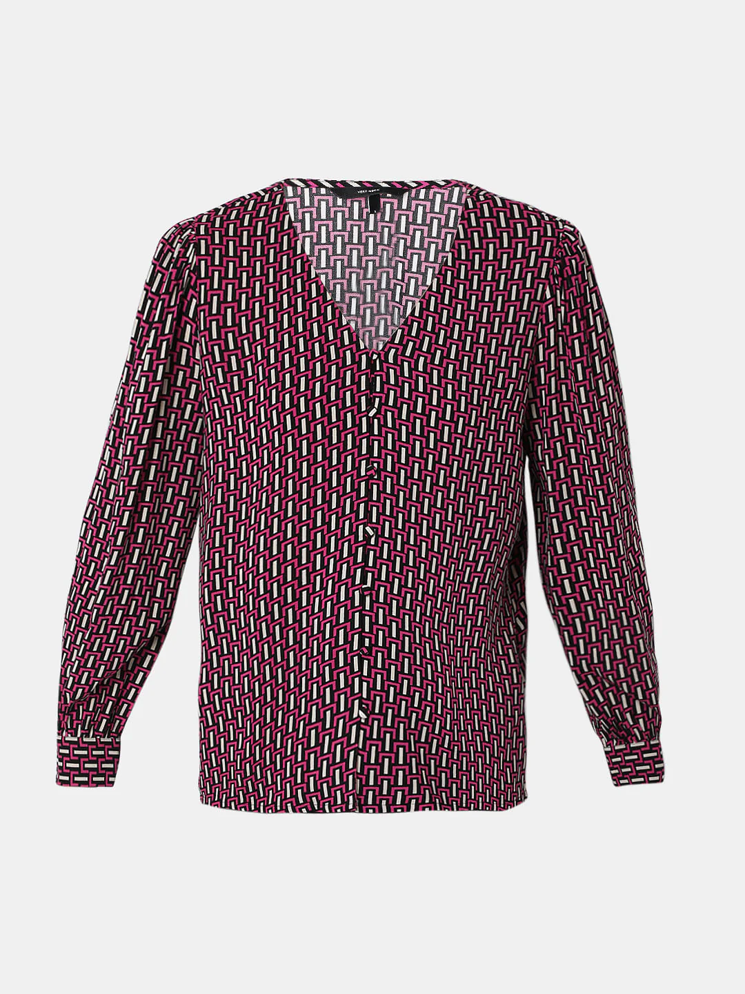 Pink Printed V-Neck Co-Ord Set Top - Image 7