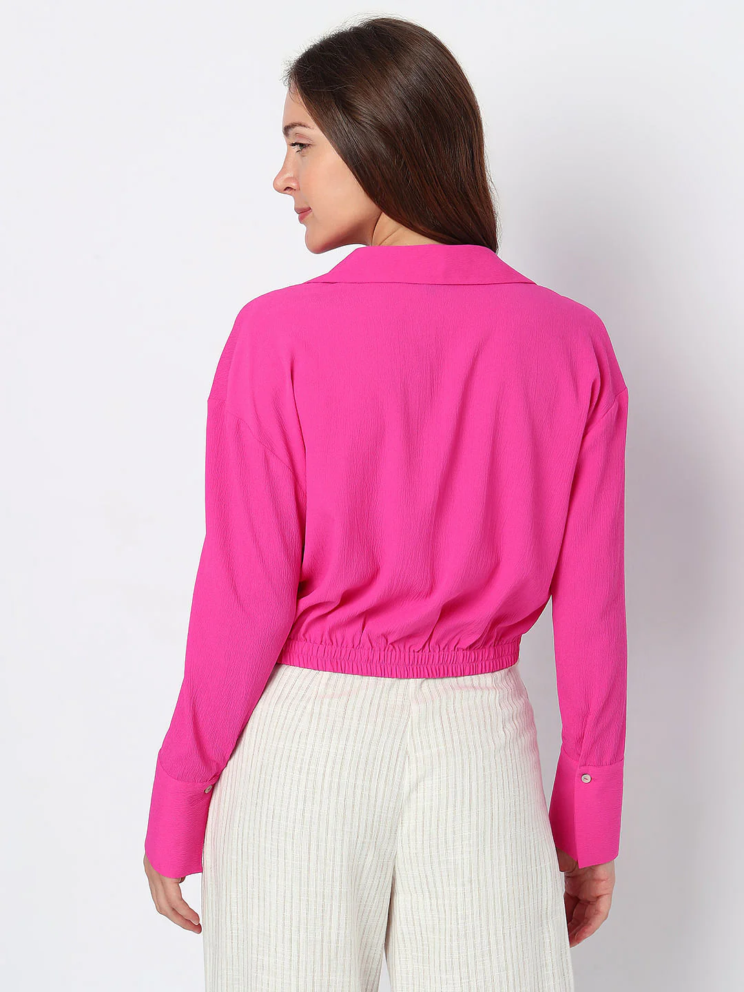 Pink Cropped Shirt - Image 4