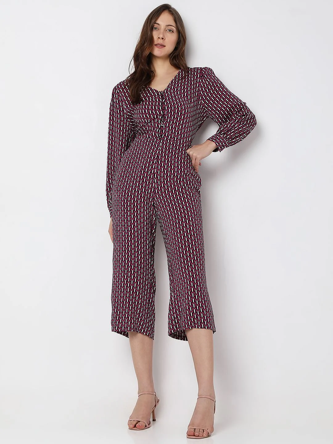 Pink High Rise Co-Ord Culottes - Image 5
