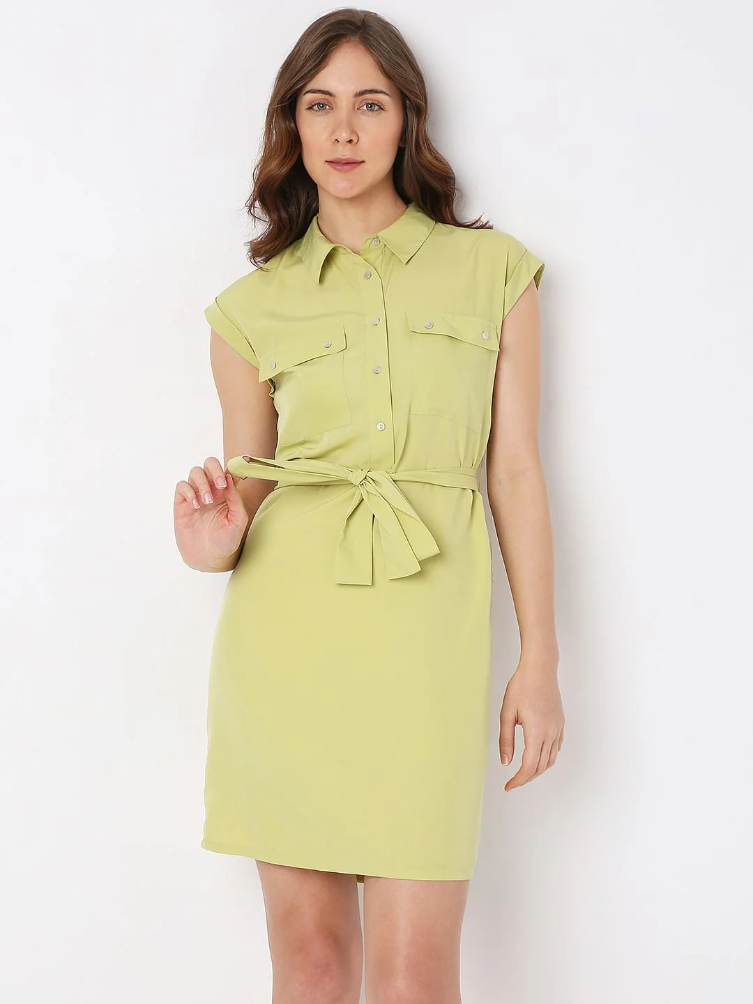 Green Shirt Dress - Image 2
