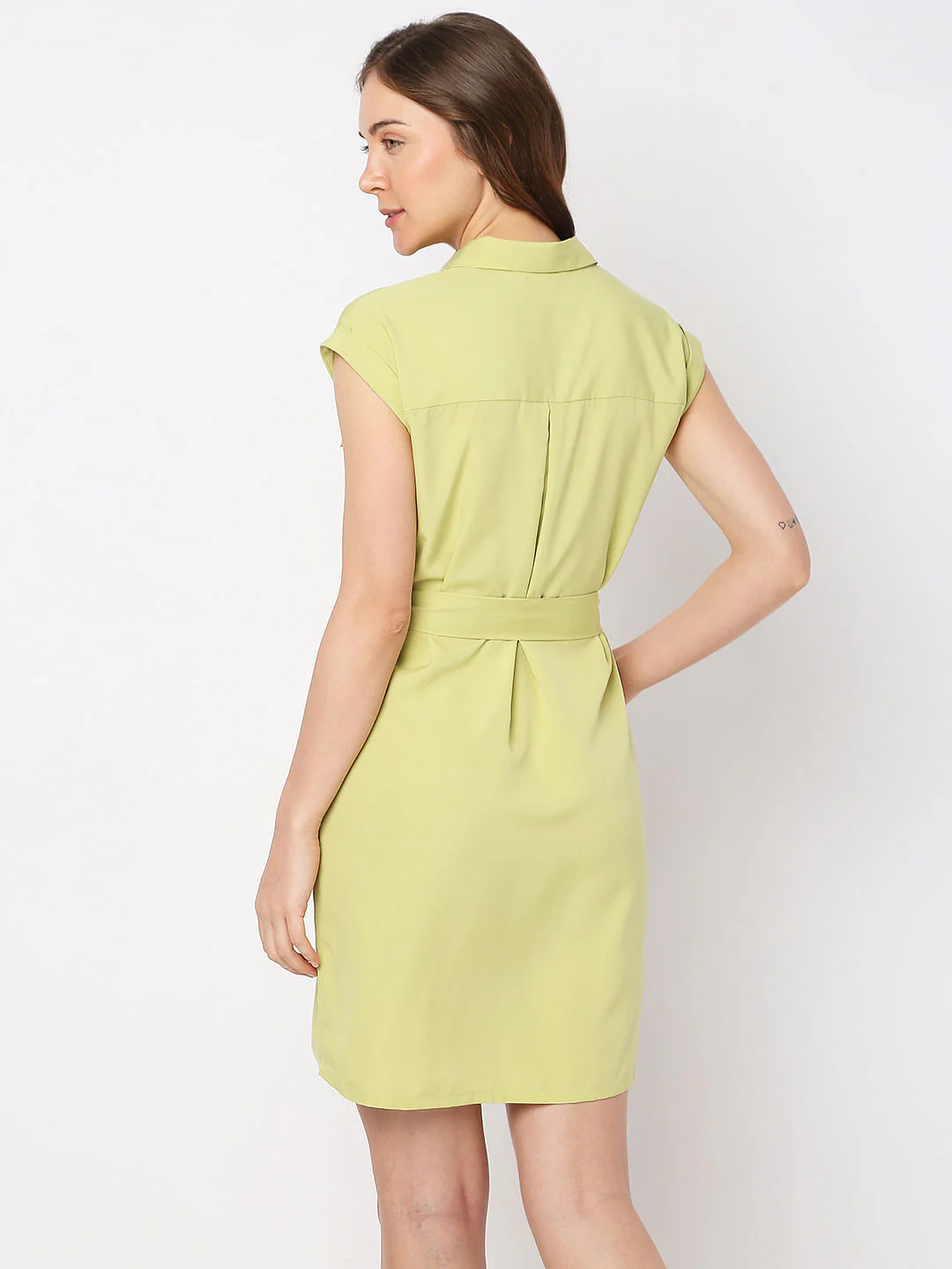 Green Shirt Dress - Image 4