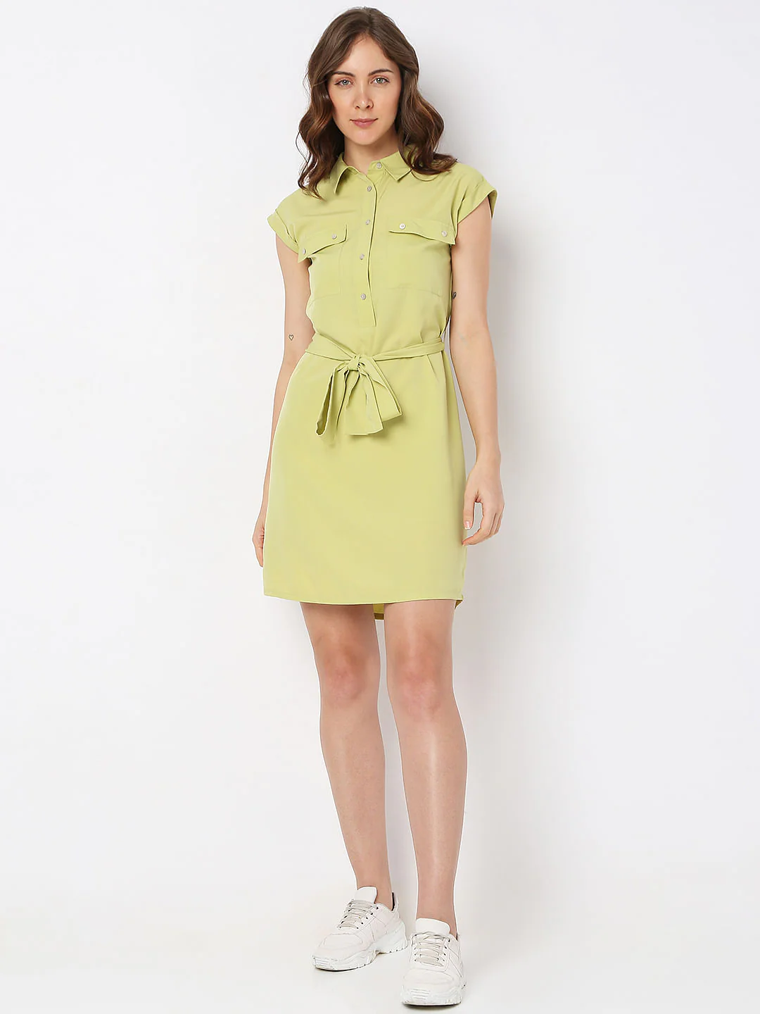 Green Shirt Dress - Image 5
