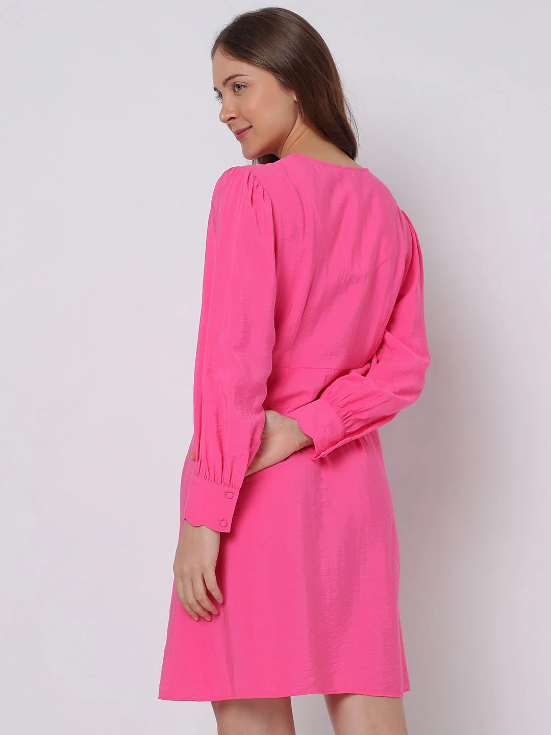 Pink Wrap Dress - Image 4