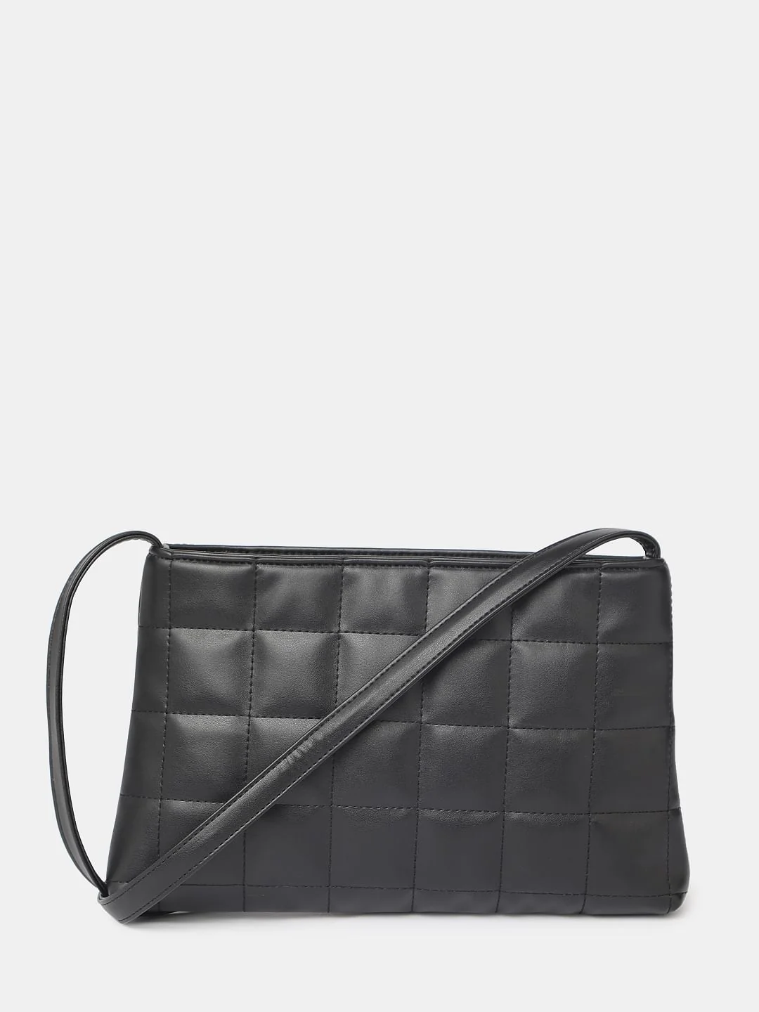 Black Structured Sling Bag - Image 2