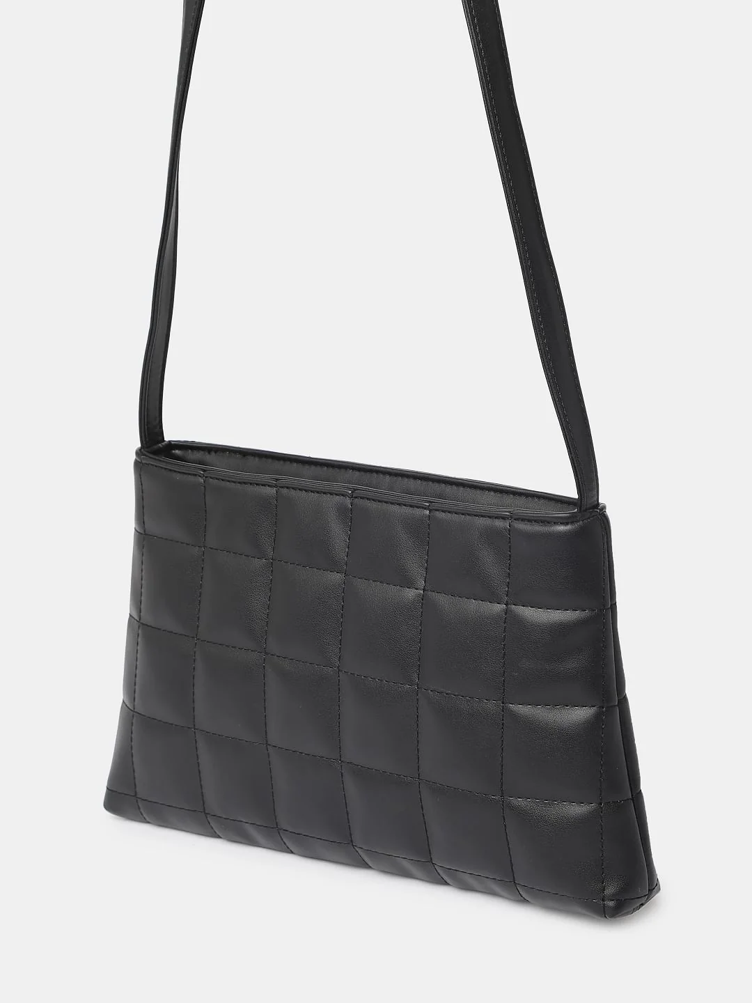 Black Structured Sling Bag - Image 3