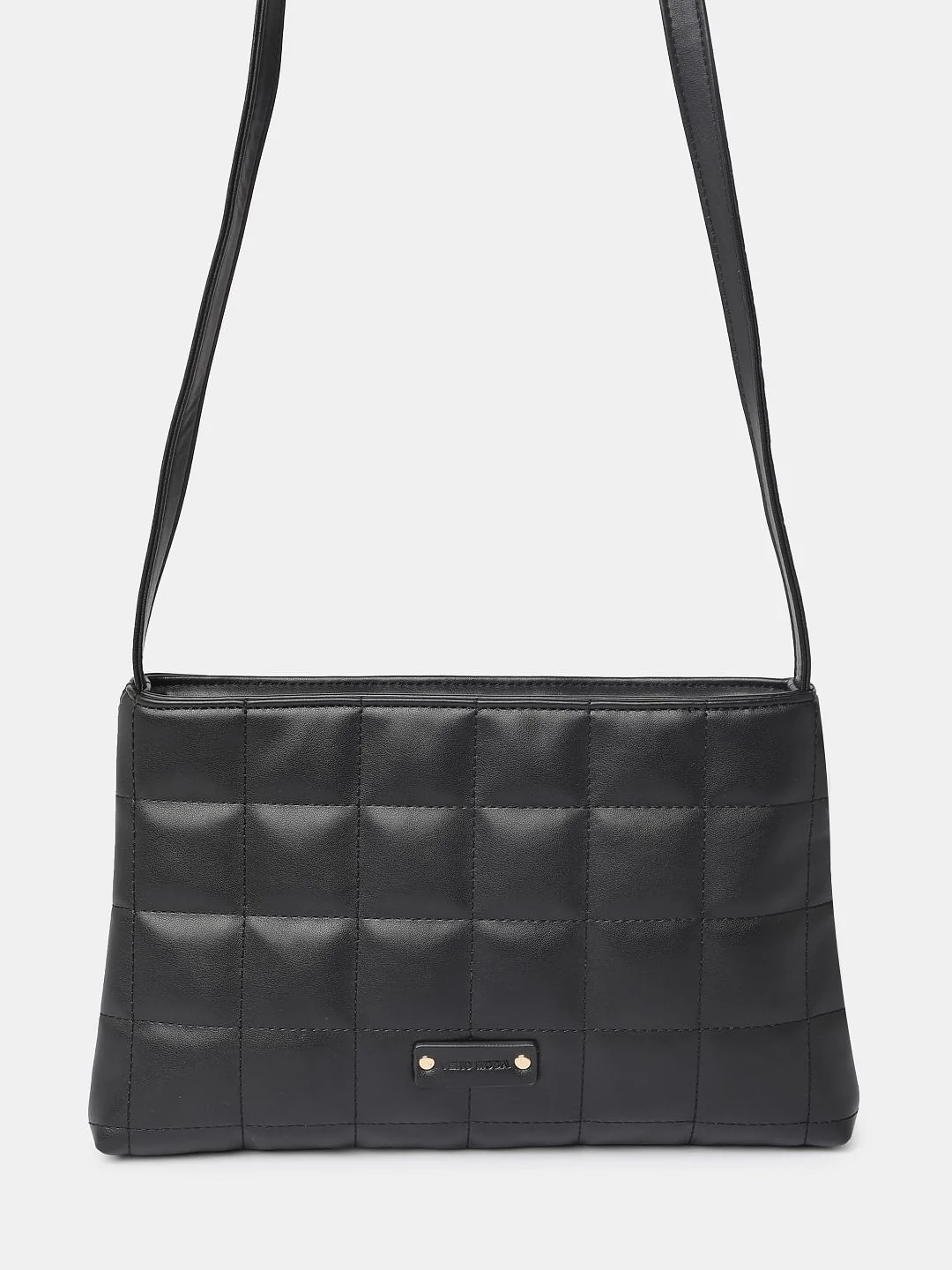 Black Structured Sling Bag - Image 4