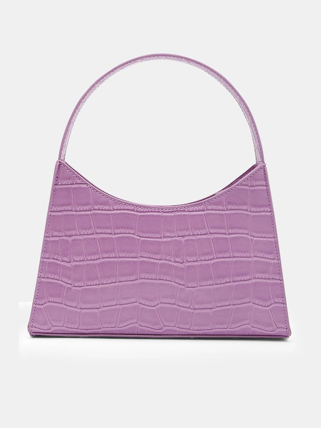Purple Faux Leather Baguette Bag - Image 2