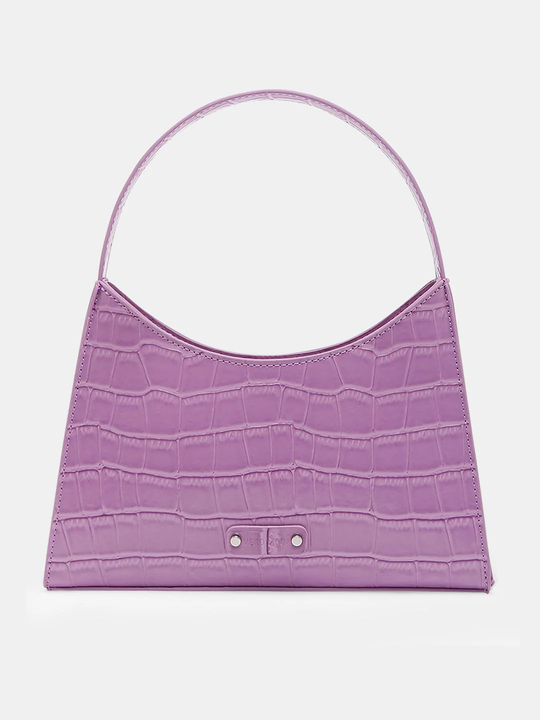 Purple Faux Leather Baguette Bag - Image 5