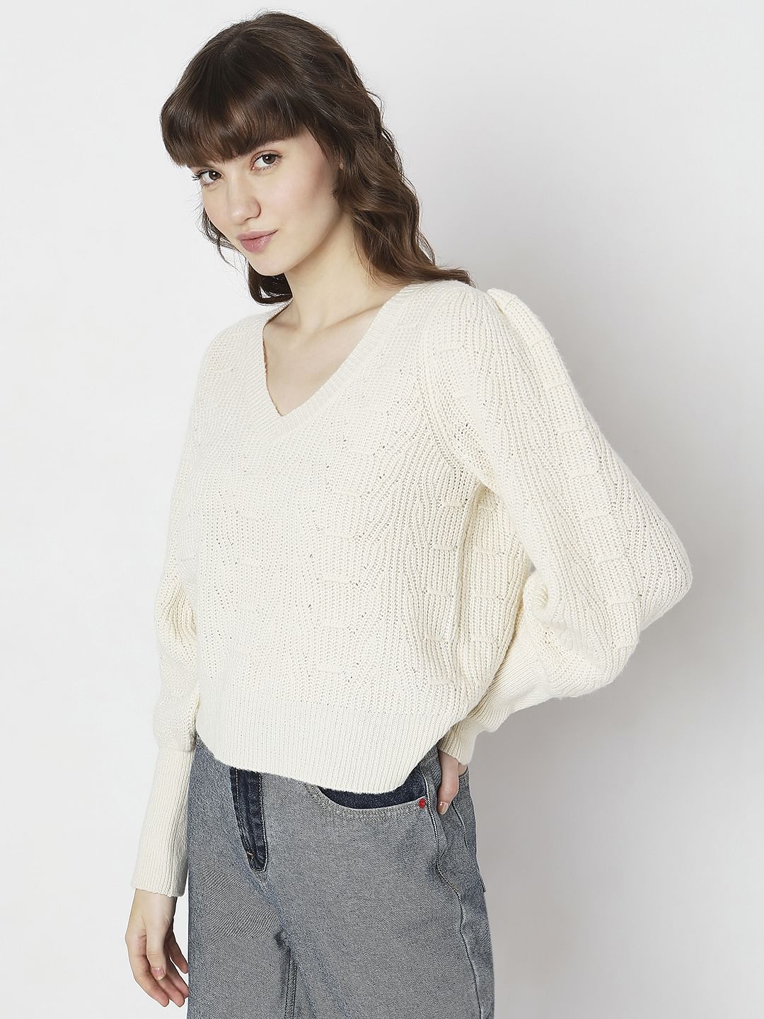 Off-White Pointelle Pullover - Image 3