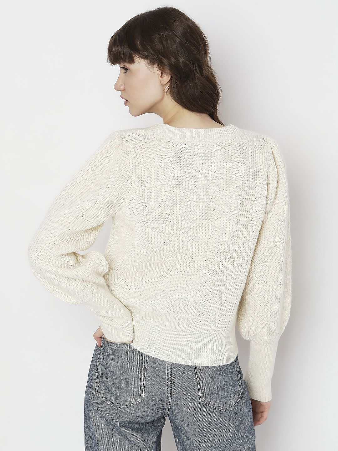 Off-White Pointelle Pullover - Image 4