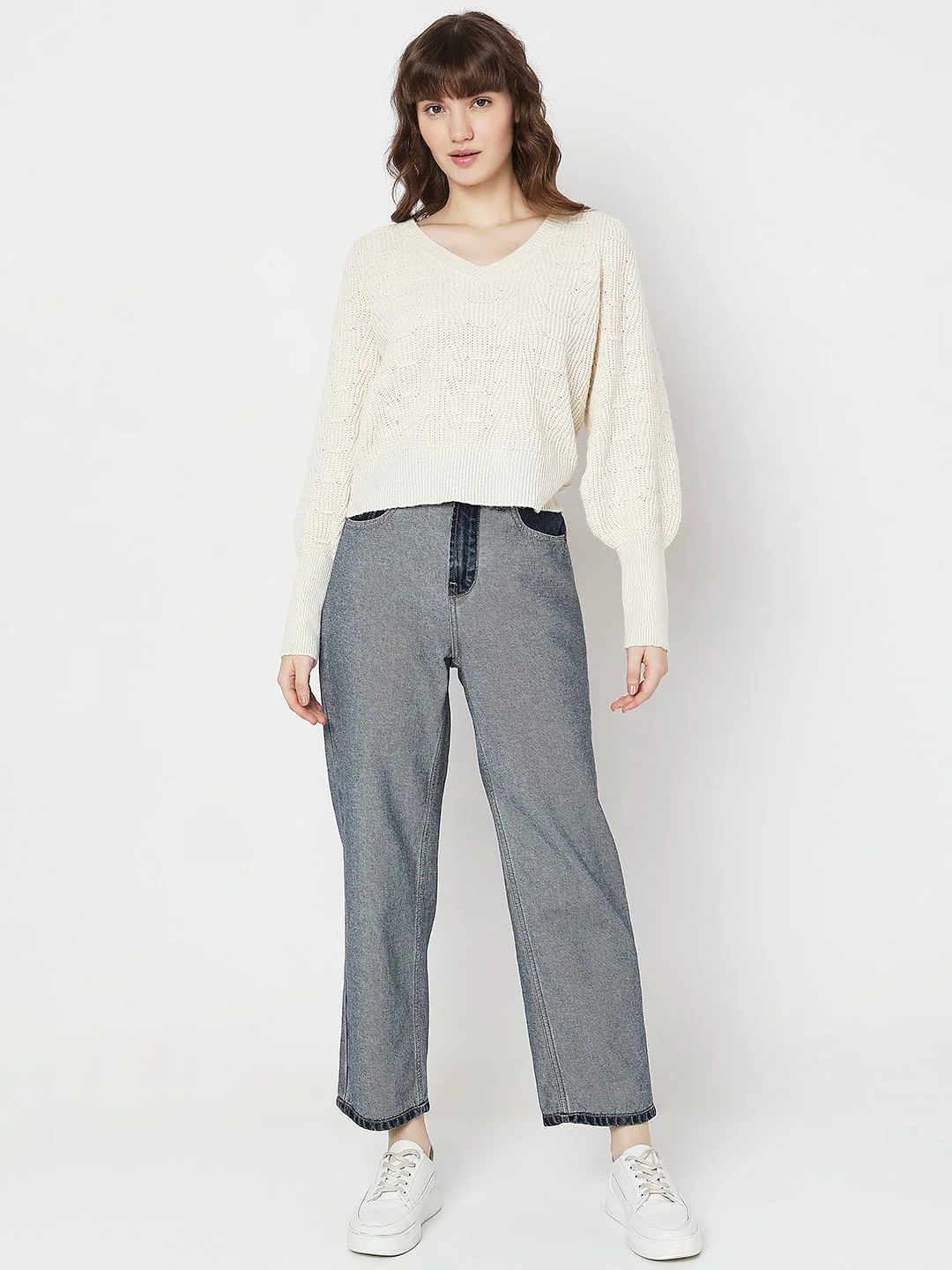 Off-White Pointelle Pullover - Image 5