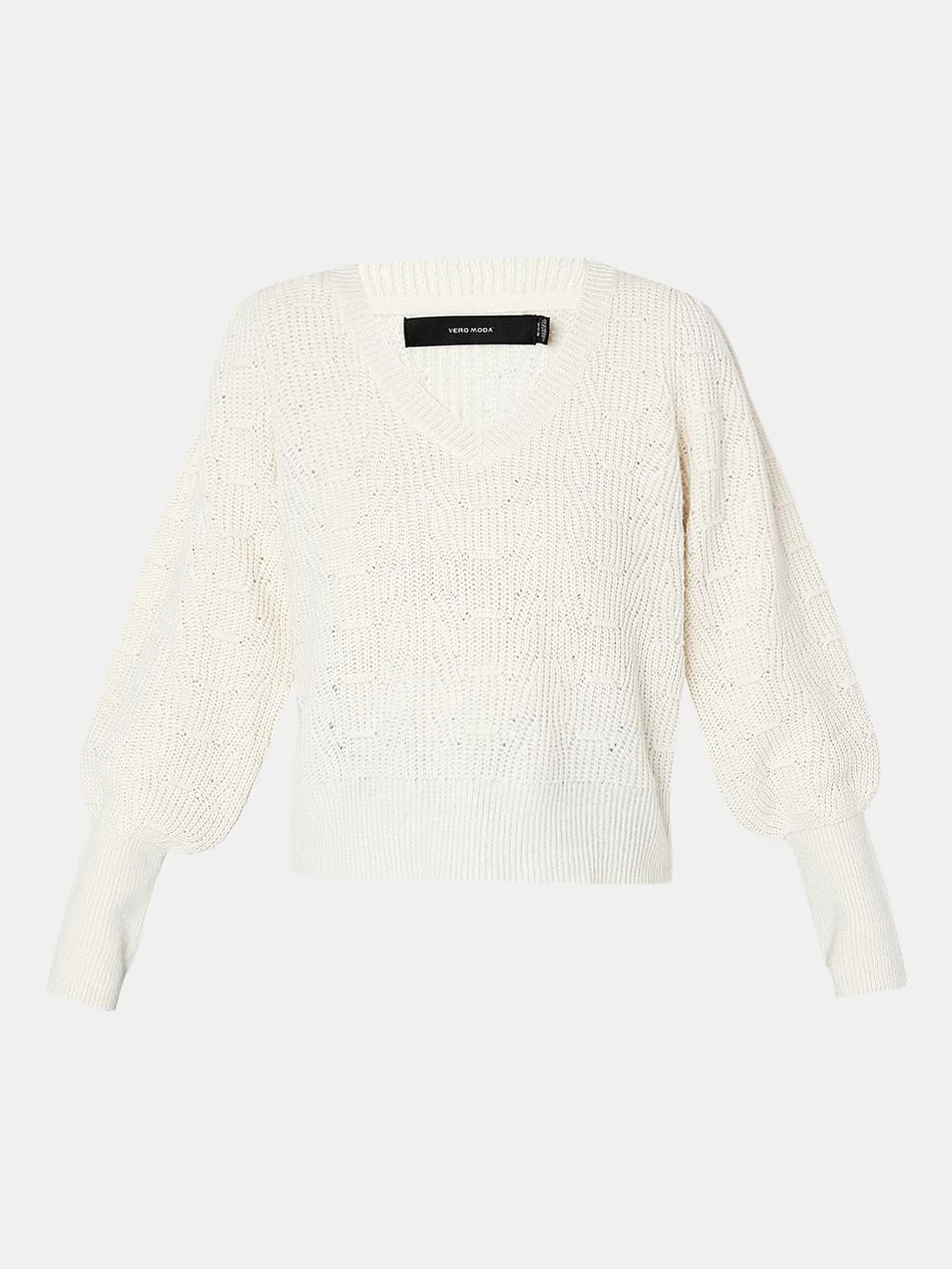 Off-White Pointelle Pullover - Image 7