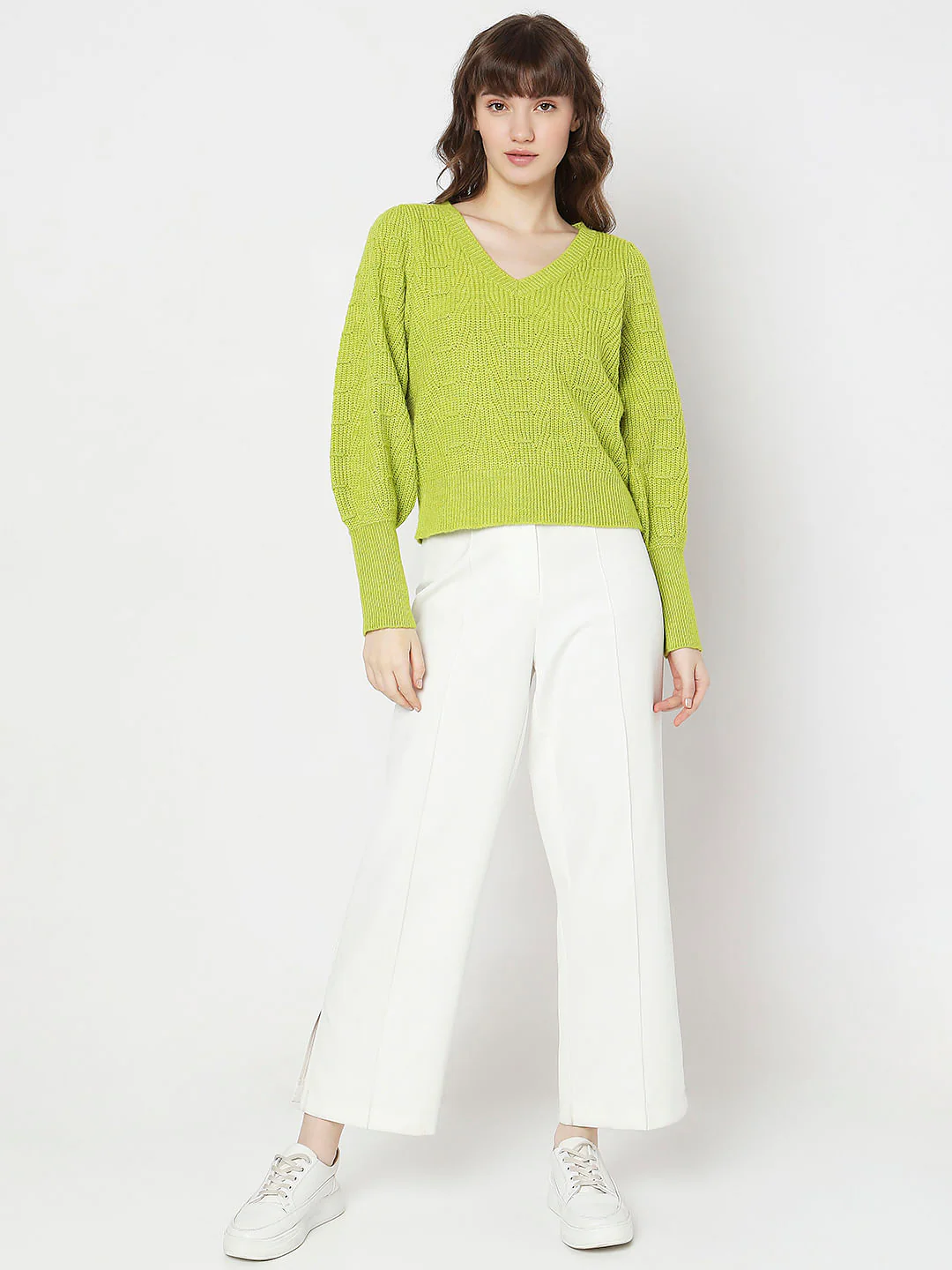 Green Pointelle Pullover - Image 5
