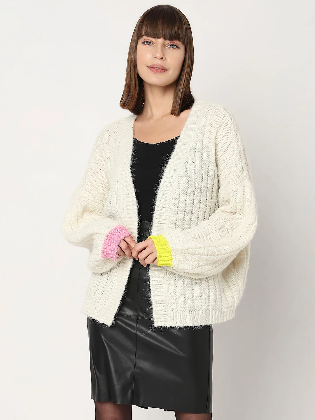 Off-White Front Open Cardigan - Image 2