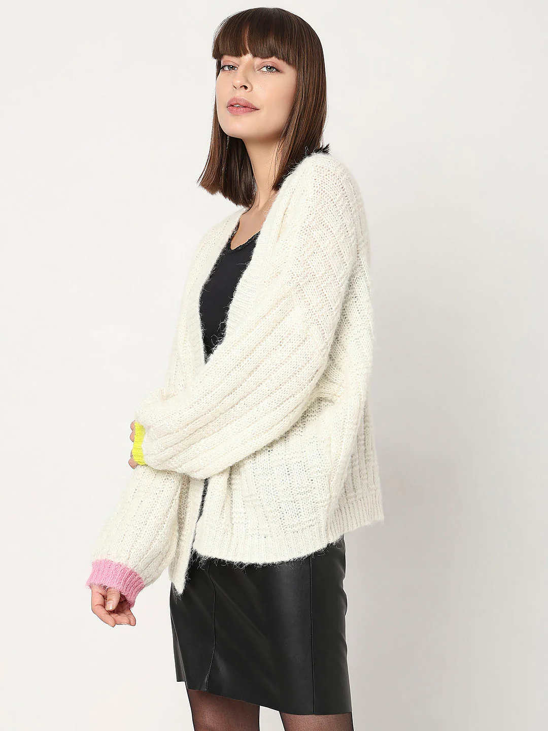 Off-White Front Open Cardigan - Image 3