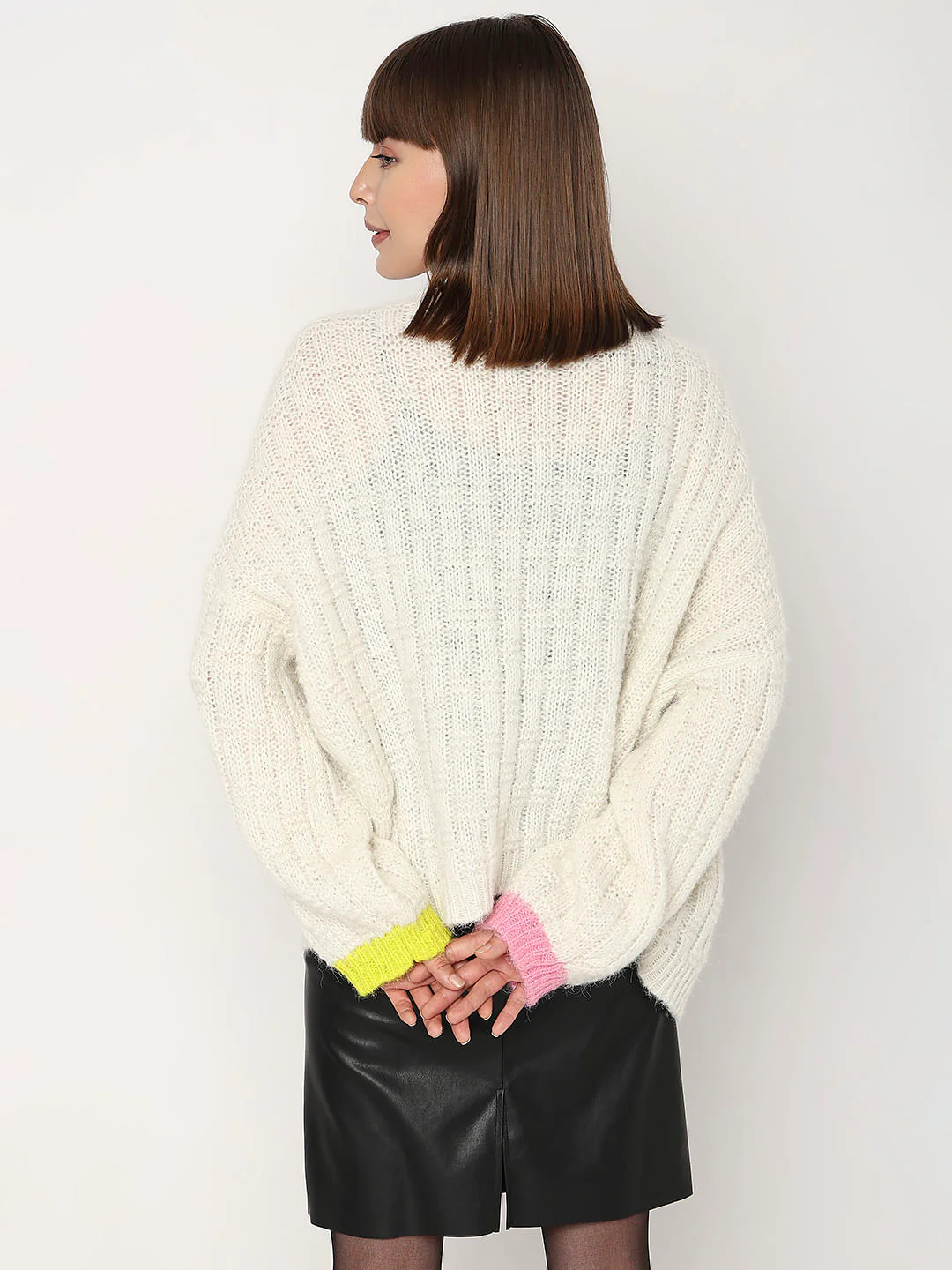 Off-White Front Open Cardigan - Image 4