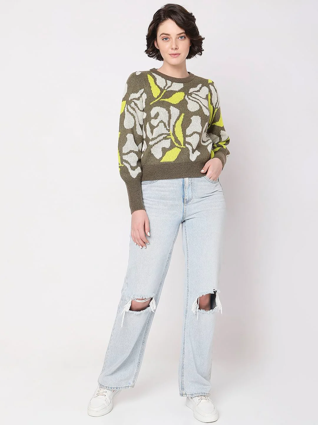 Green Printed Pullover - Image 5