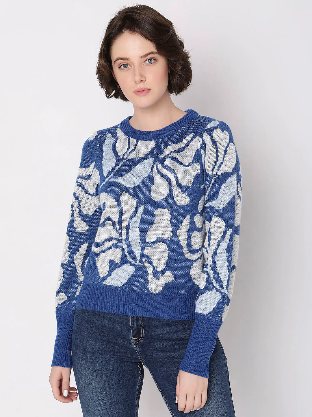 Blue Printed Pullover - Image 2