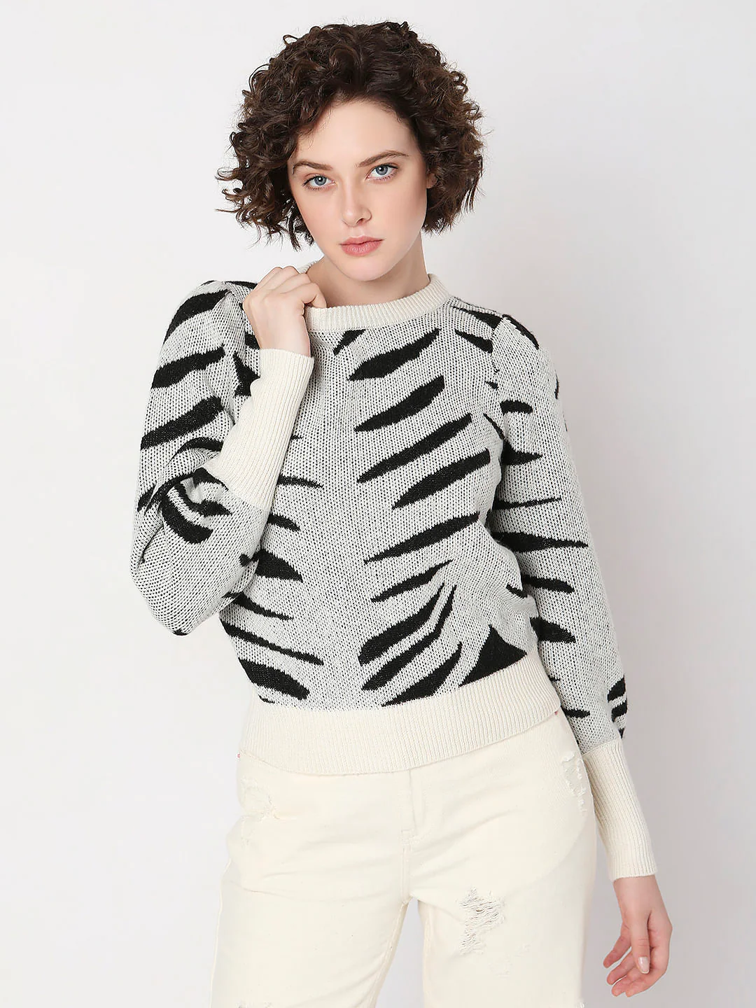 Black Printed Pullover - Image 2